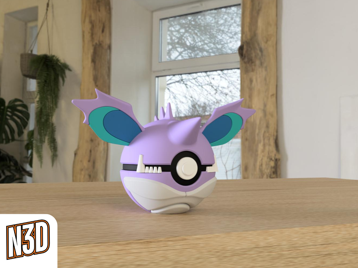 #0034 Nidoking - Pokeball Collectible - 3d Printed Pokemon Decor