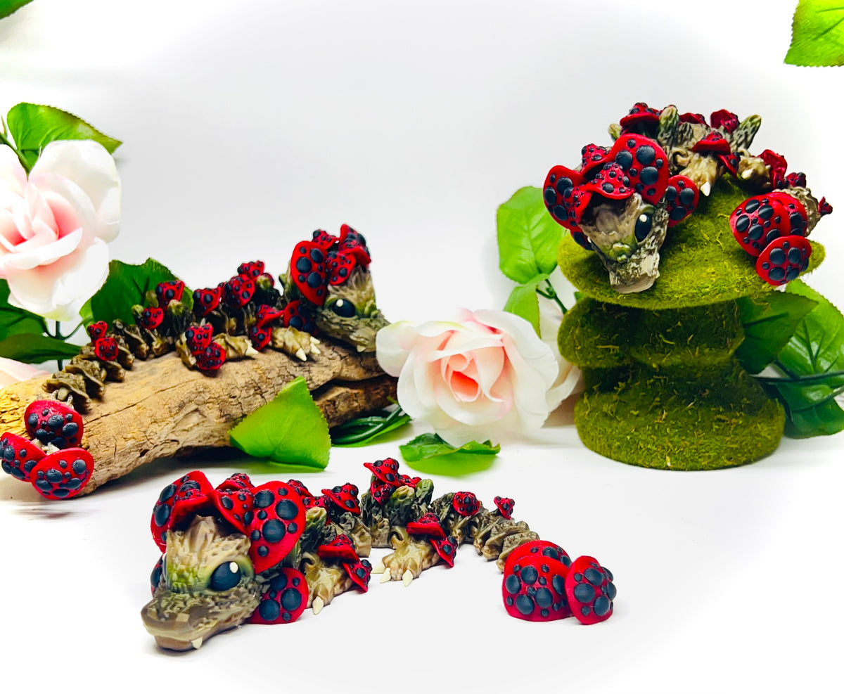 10" Baby Dragon Collection- 3d Printed Articulated Design Decor Decoration