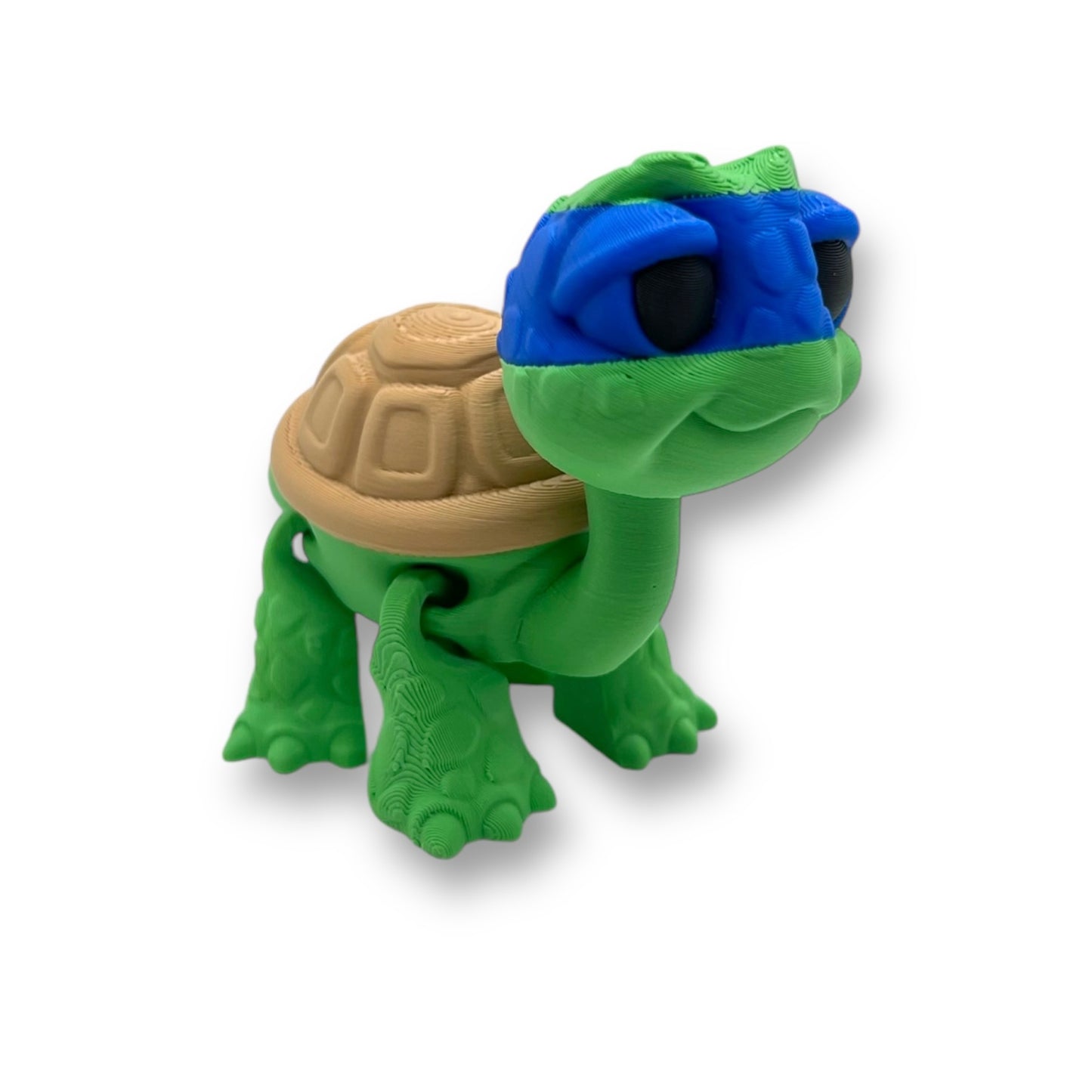 Adorable TMNT Turtle Power Standing Baby Turtle Set- 3" Tall Articulated Cartoon Style Decor