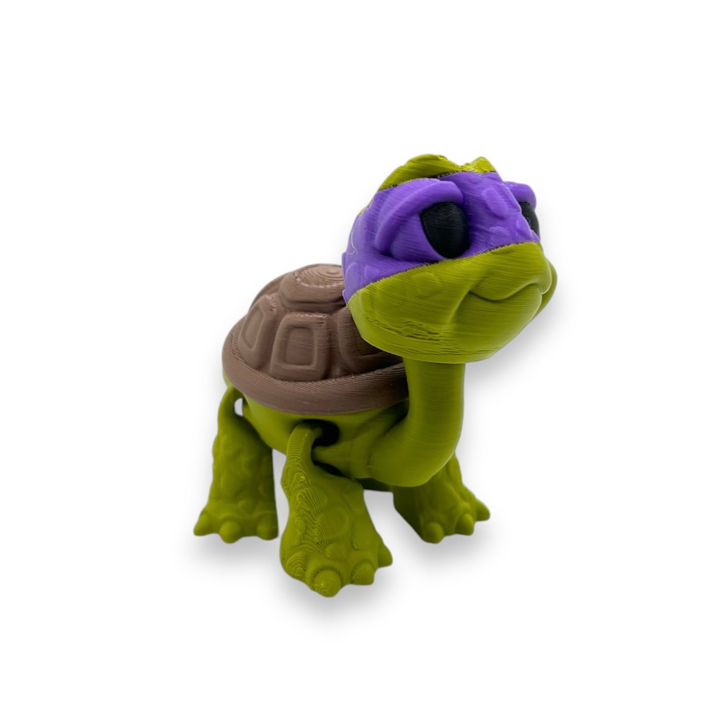 Adorable TMNT Turtle Power Standing Baby Turtle Set- 3" Tall Articulated Cartoon Style Decor