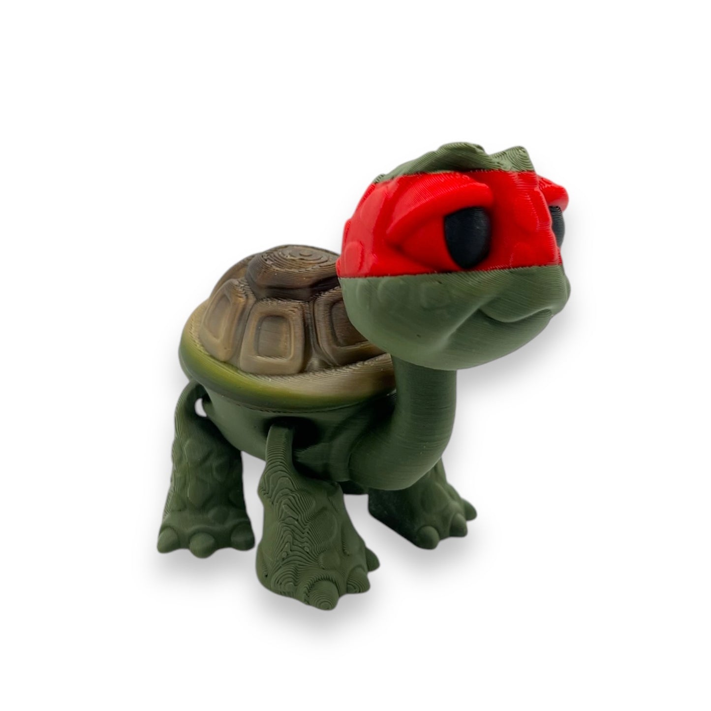 Adorable TMNT Turtle Power Standing Baby Turtle Set- 3" Tall Articulated Cartoon Style Decor