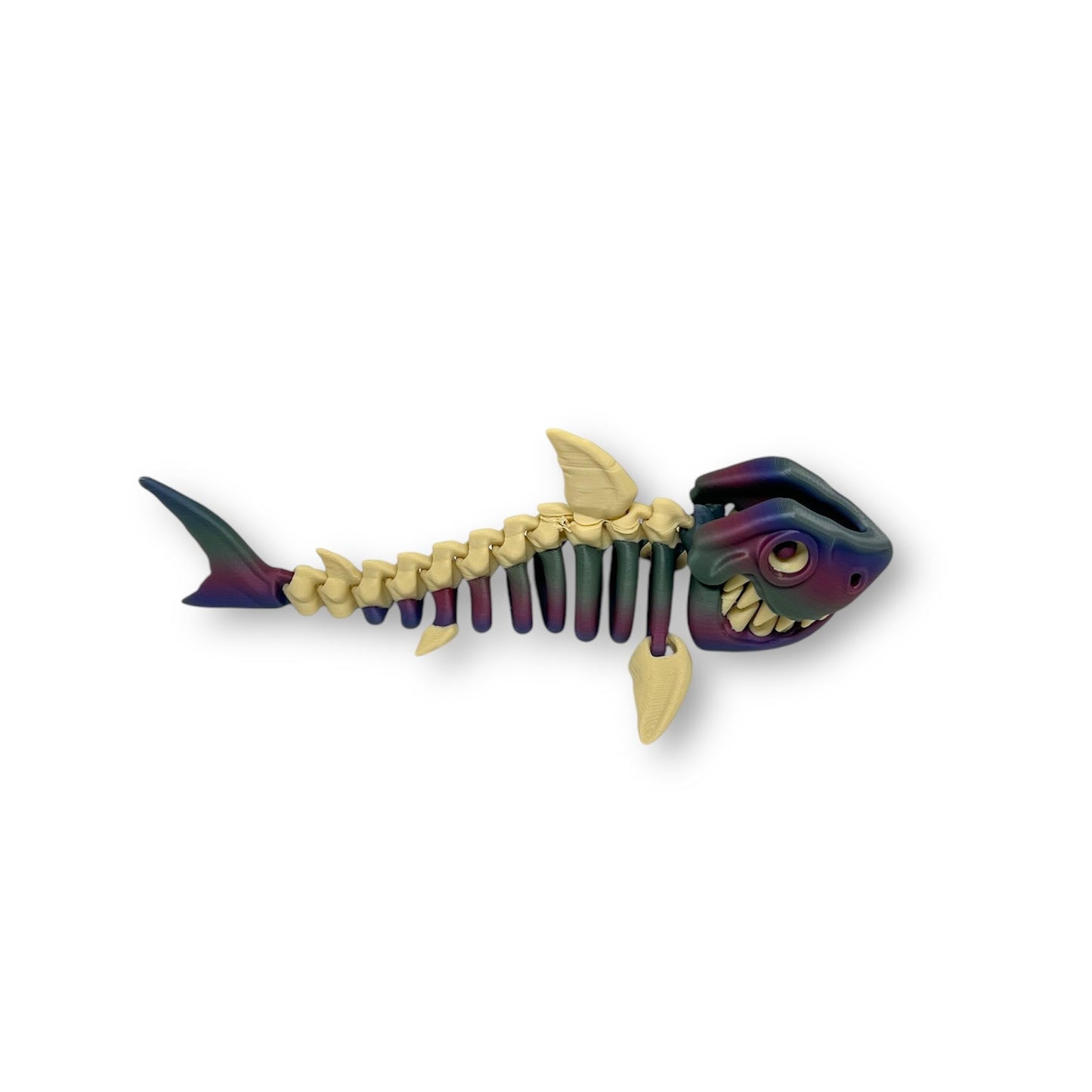 8" Shark Skeleton - Articulated 3D Printed Ornament Decor Figurine