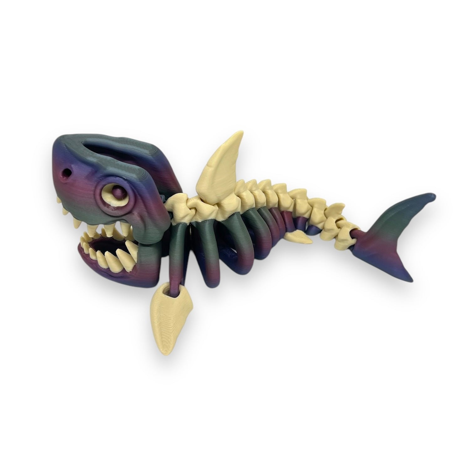 8" Shark Skeleton - Articulated 3D Printed Ornament Decor Figurine