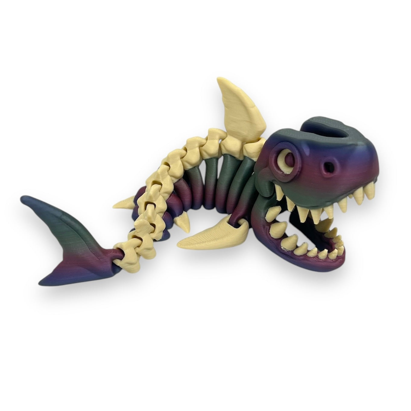 8" Shark Skeleton - Articulated 3D Printed Ornament Decor Figurine