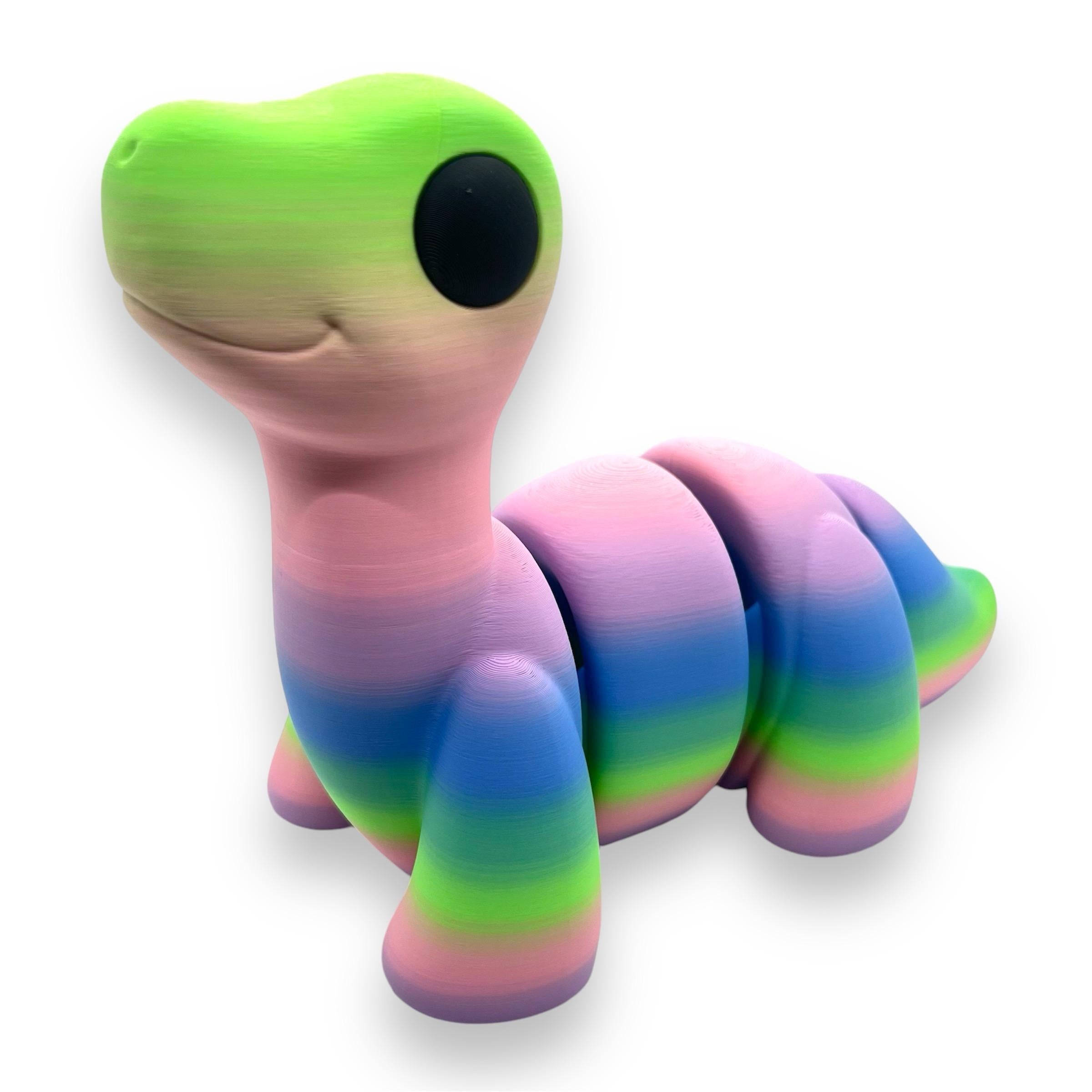 CHONKZ - Giant 8" Brontosaurus Dinosaur - Articulated 3D Printed Animal Figurine Decor