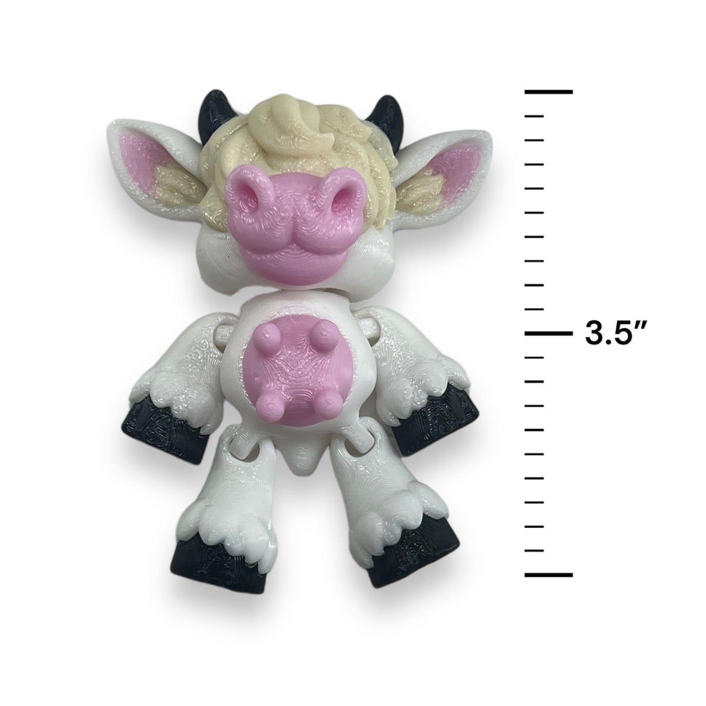 Adorable 4" Highland Cow - Cutest Little Articulated 3d Printed Cow You Will Ever See - Home Decor