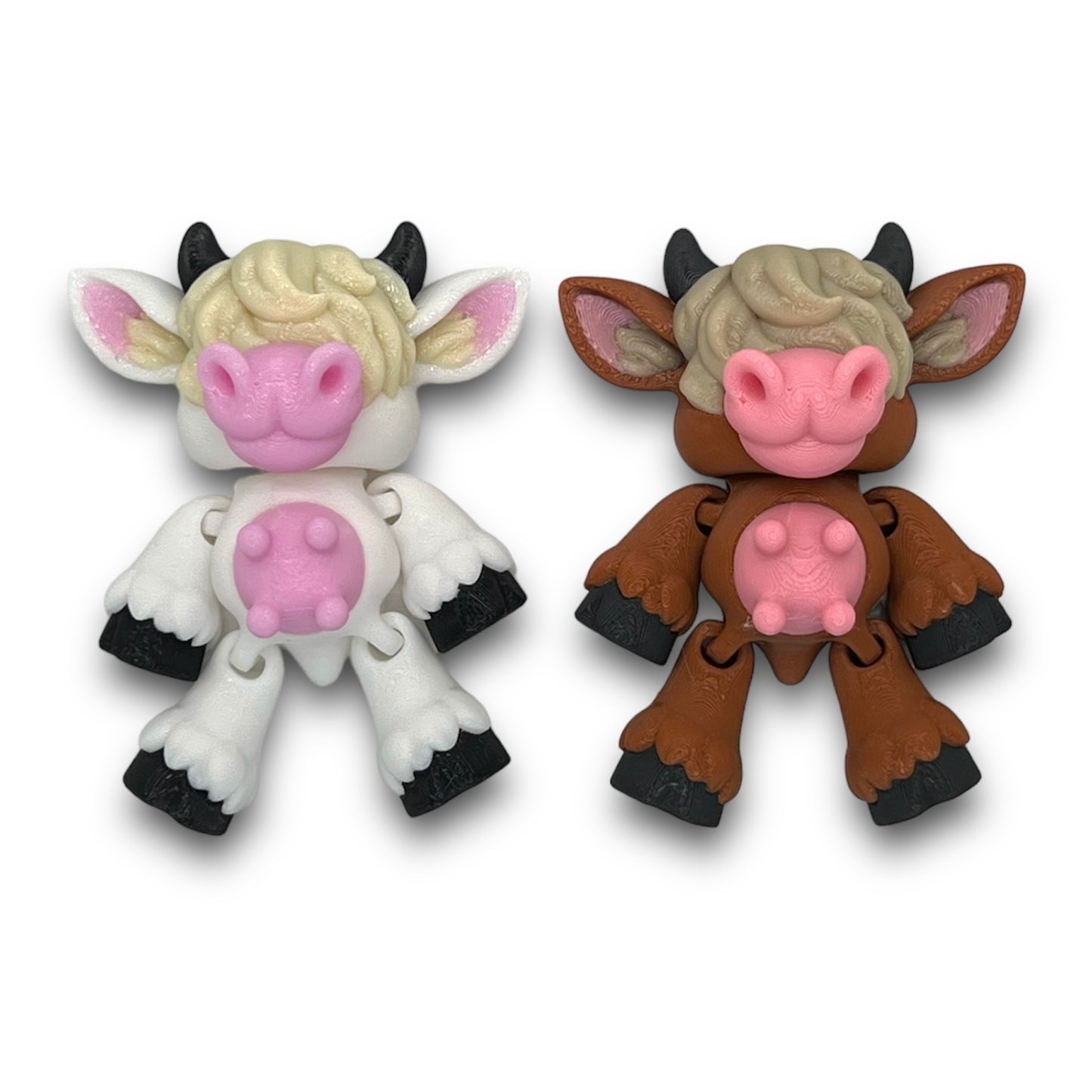 Adorable 4" Highland Cow - Cutest Little Articulated 3d Printed Cow You Will Ever See - Home Decor