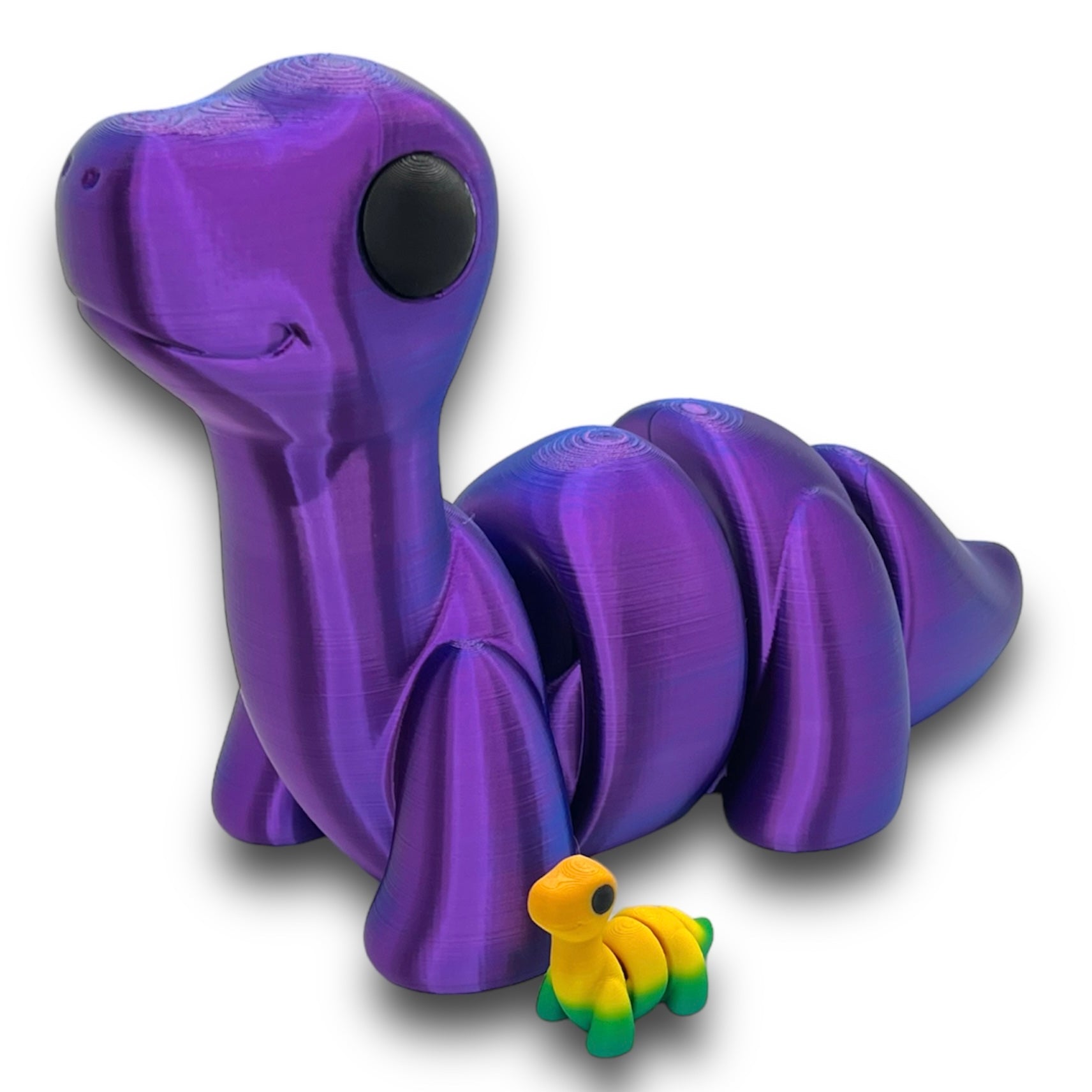 CHONKZ - Giant 8" Brontosaurus Dinosaur - Articulated 3D Printed Animal Figurine Decor