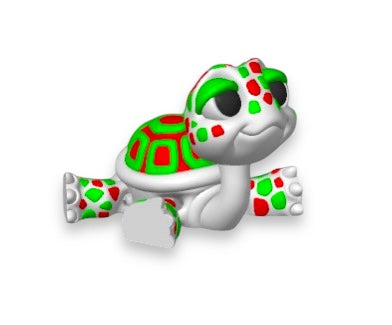 Adorable 3d Printed Standing Baby Turtle - Articulated 3d Printed Cartoon Style Decor Gift