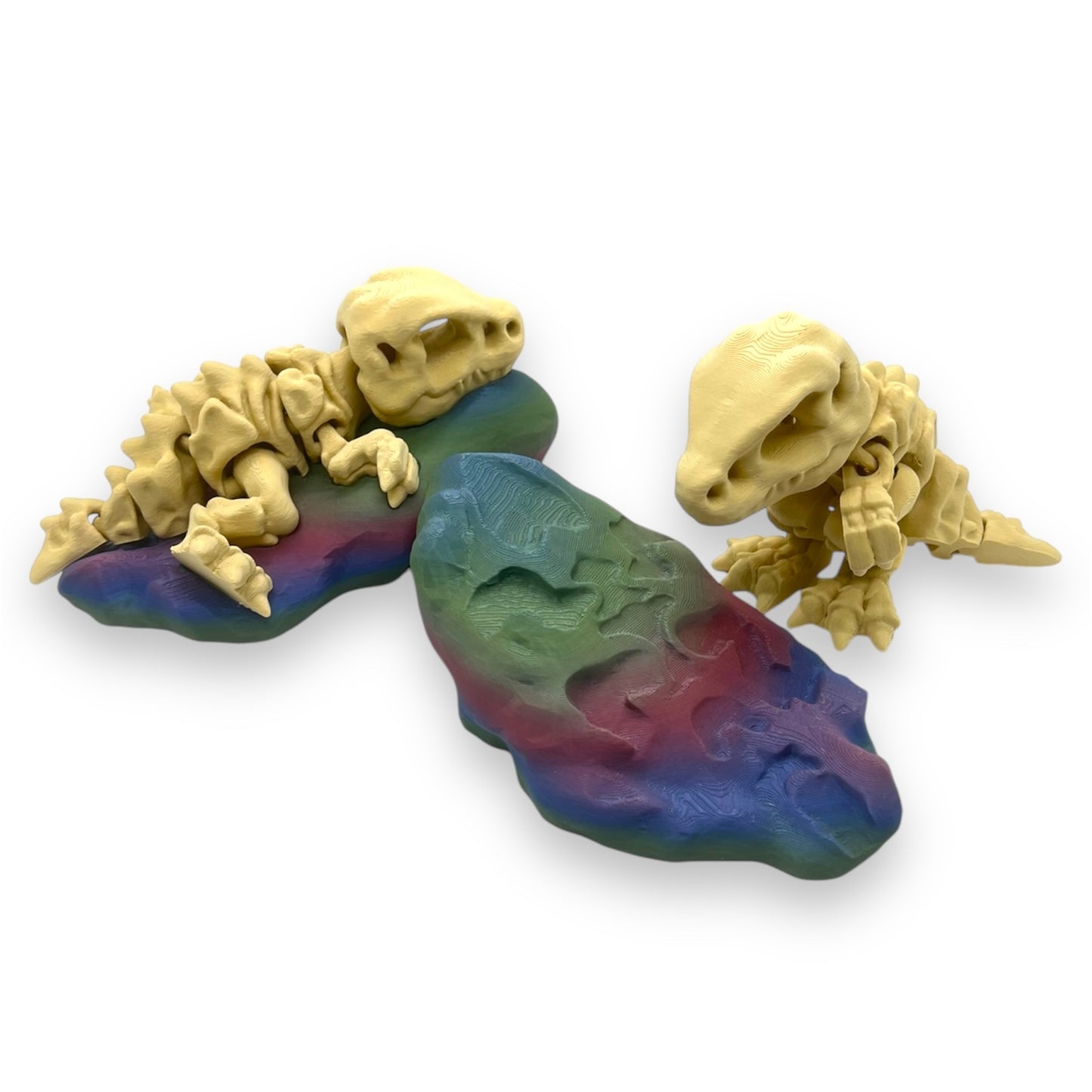 Amazing T-Rex Dinosaur Skeleton with Stand - Articulated 3d Printed Figurine