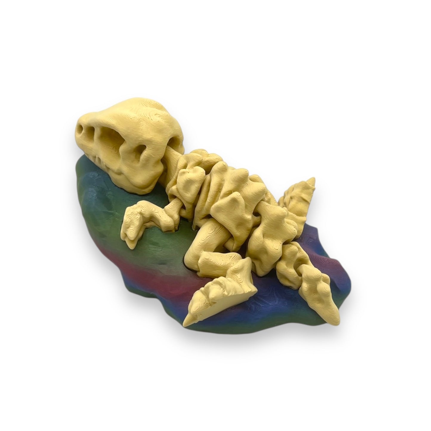 Amazing T-Rex Dinosaur Skeleton with Stand - Articulated 3d Printed Figurine
