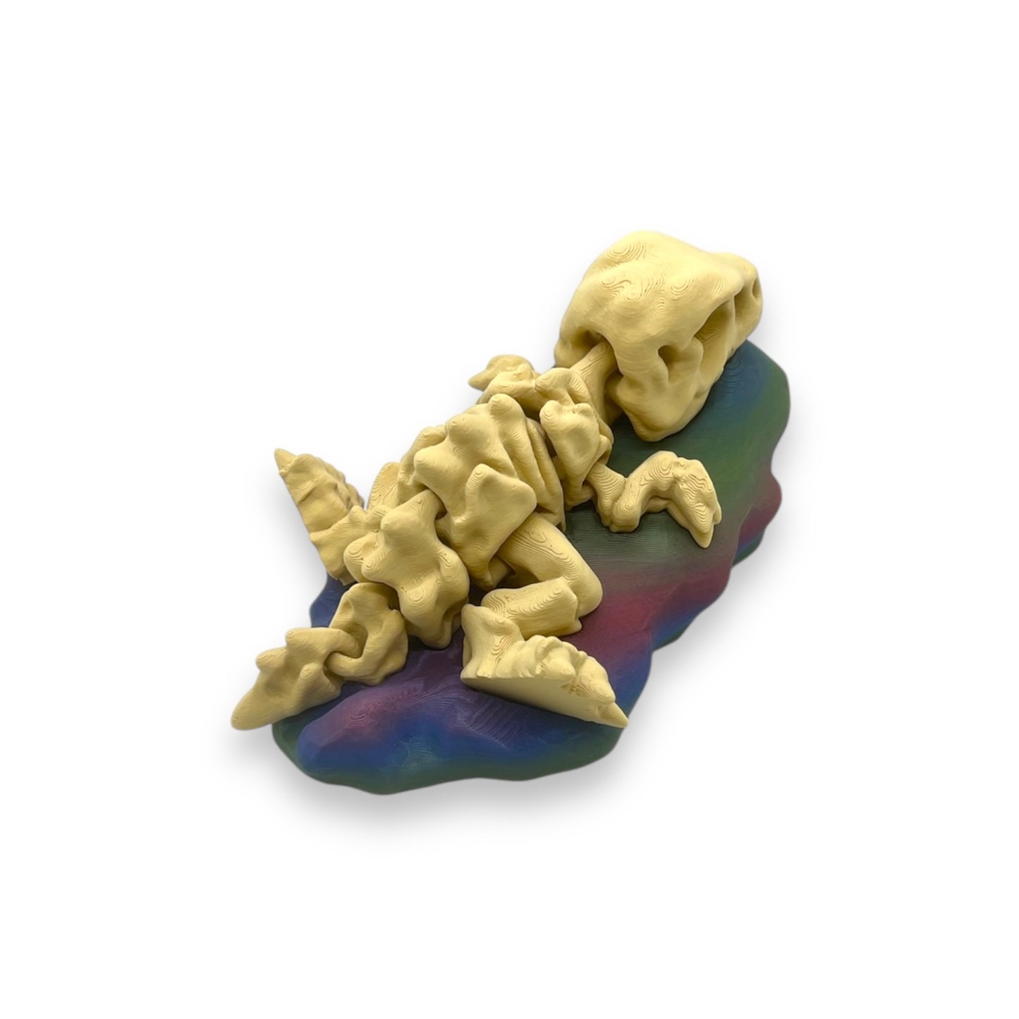 Amazing T-Rex Dinosaur Skeleton with Stand - Articulated 3d Printed Figurine