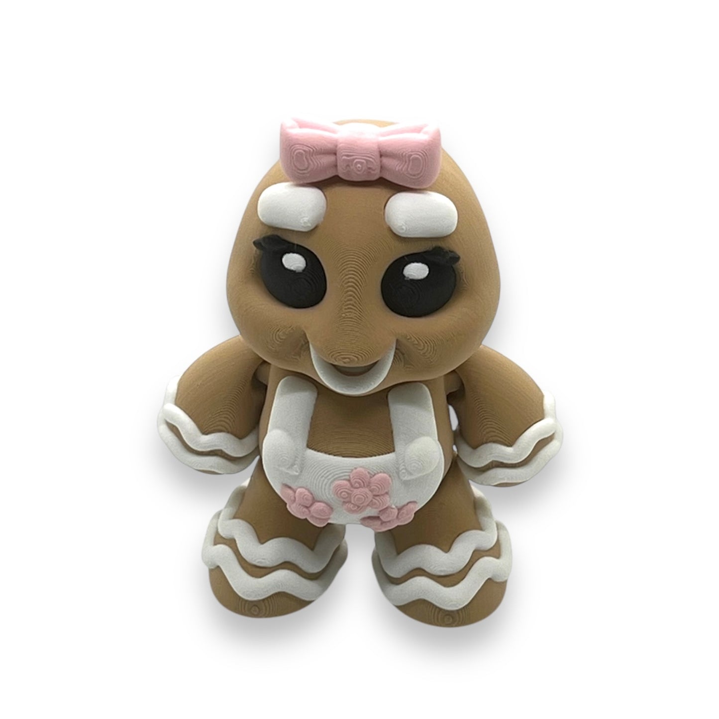 Beautiful 5" Mr. & Mrs. Gingerbread Man - 3d Printed Figurine by Gnarly Novelties Prints