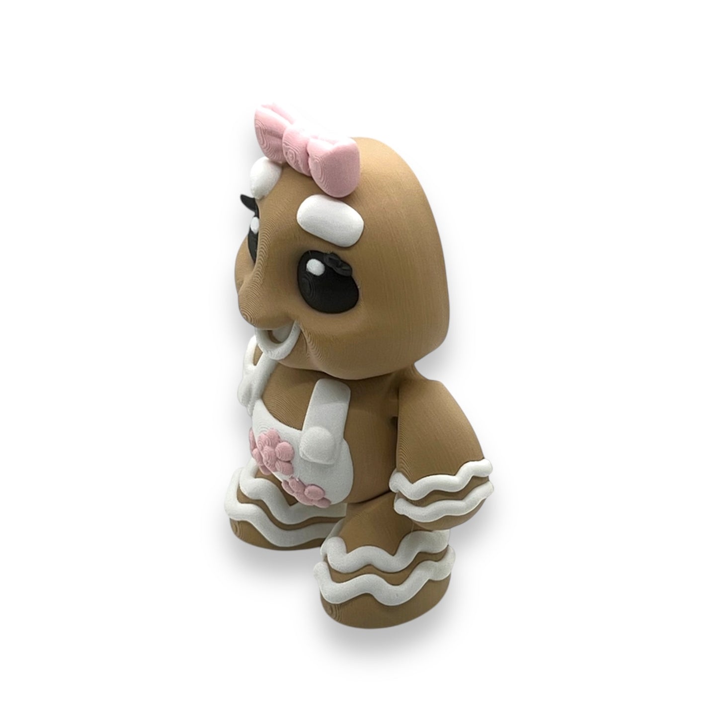 Beautiful 5" Mr. & Mrs. Gingerbread Man - 3d Printed Figurine by Gnarly Novelties Prints
