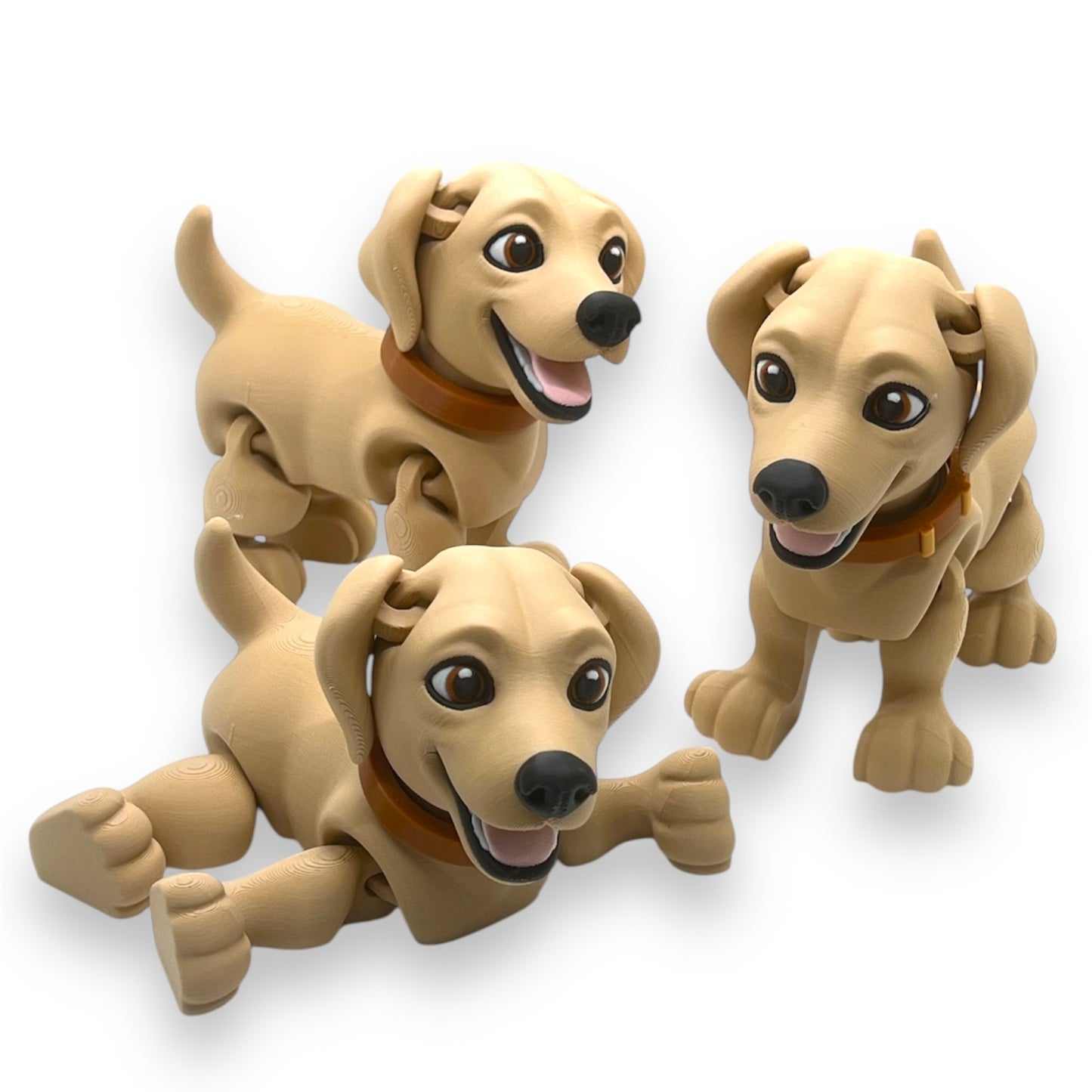 Adorable 6" Labrador Retriever Puppy - Articulated 3d Printed Decor