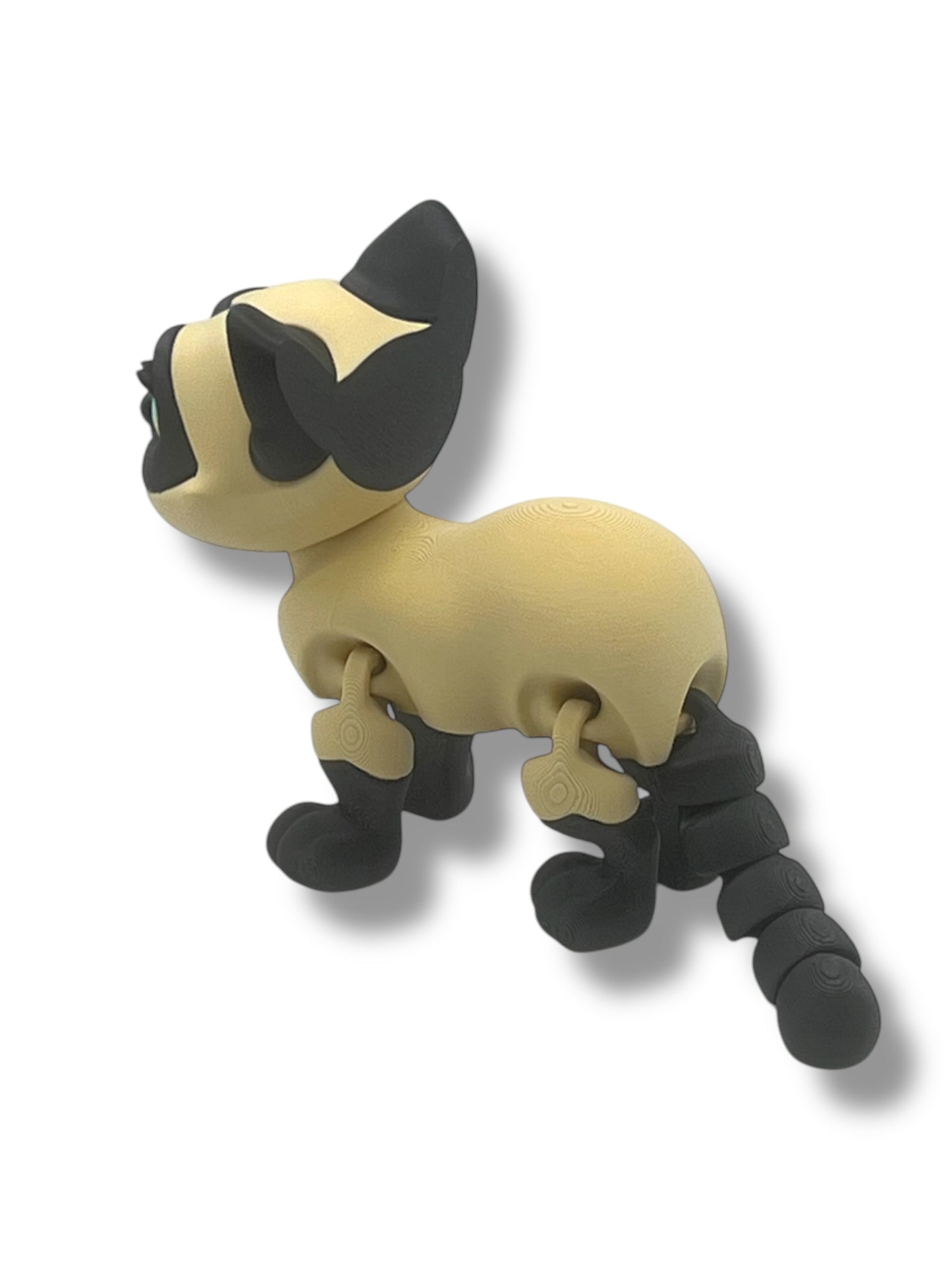 6" Cute Siamese Cat - 3d Printed Articulated Figurine