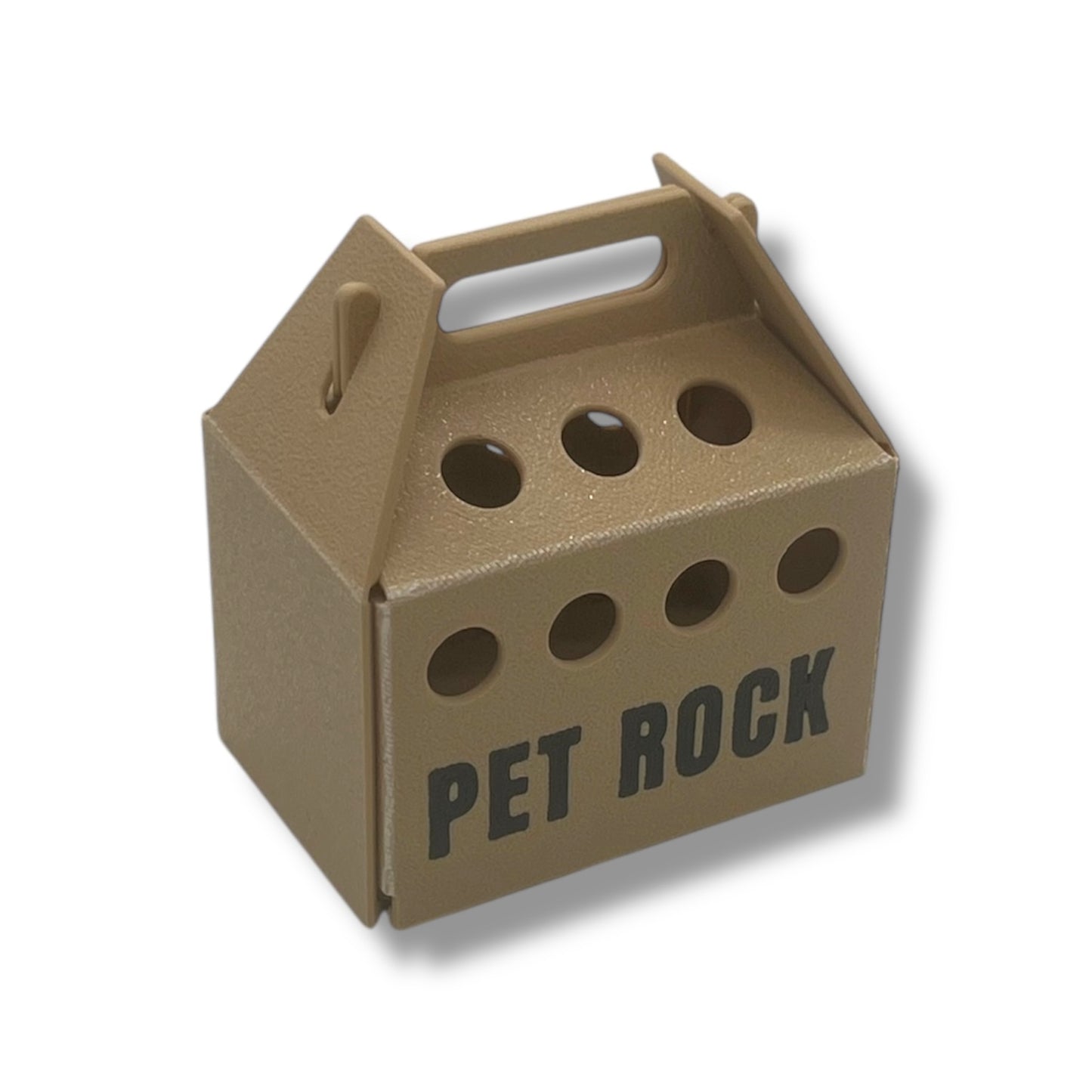 Adorable Pet Rock with Carrier - 3d Printed Figurine Decor