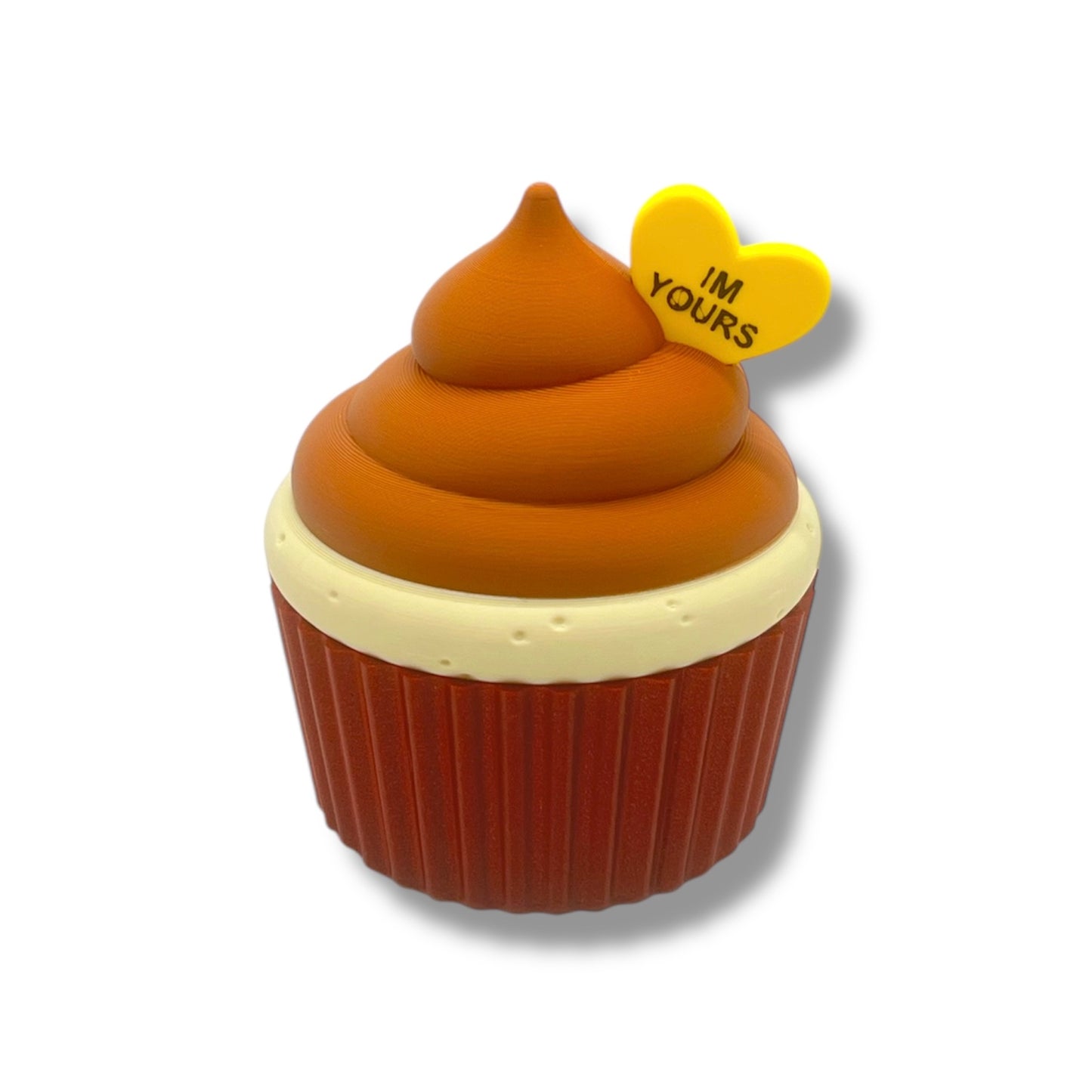 Adorable 4.5" Valentines Cupcake Container - 3d Printed Holiday Decor