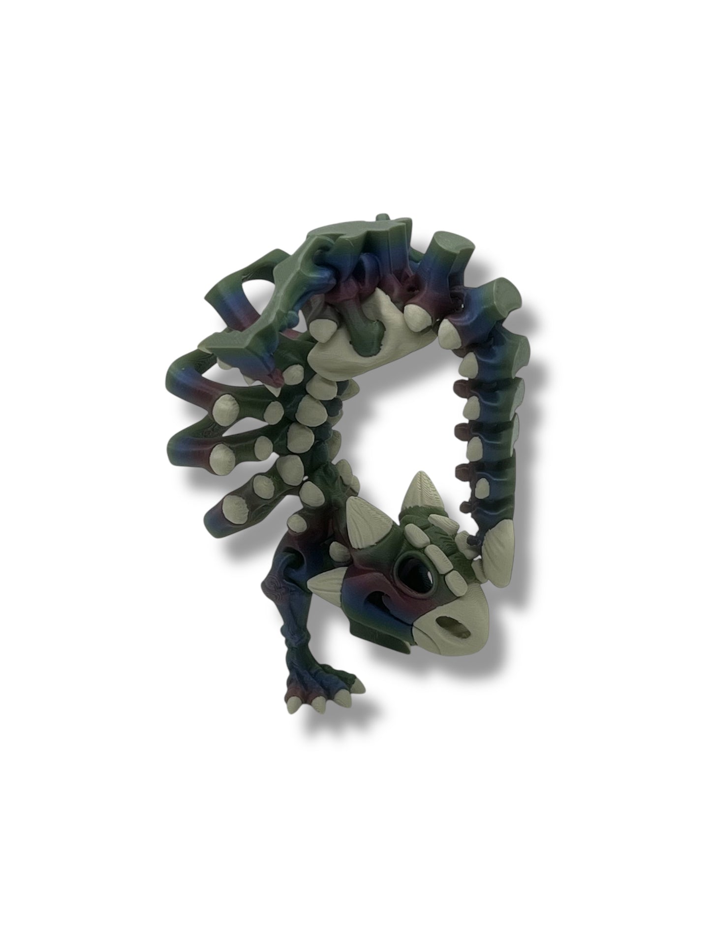 8" Ankylosaurus Dinosaur Skeleton- 3d Printed Articulated Figurine Decor Gift
