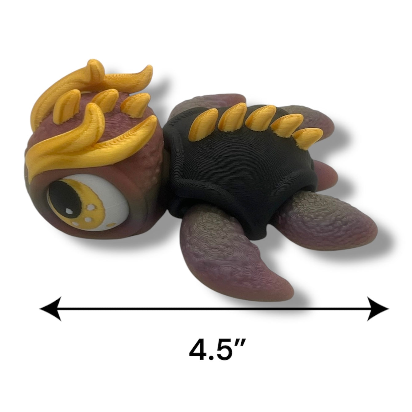 Beautiful 4.5" Dragon Turtle - 3d Printed Articulated Decor