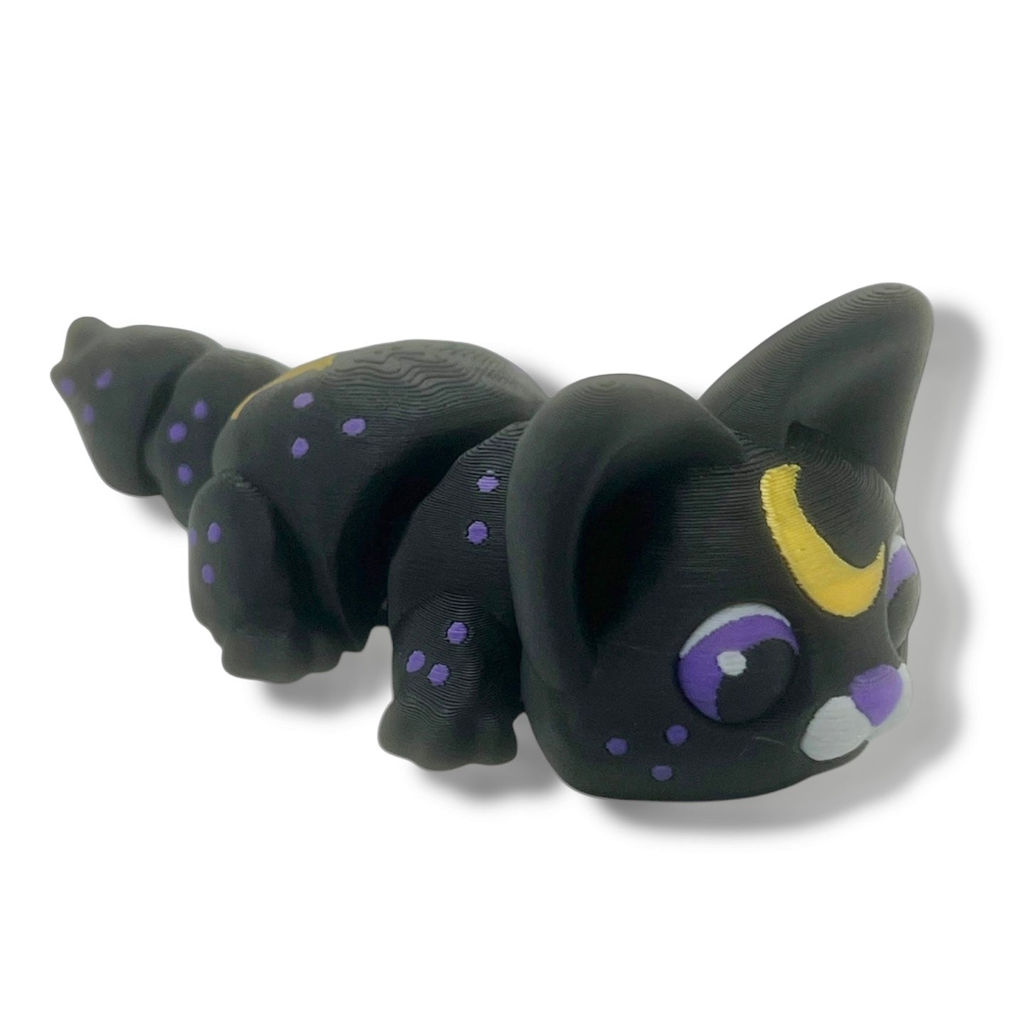 Beautiful 5" Moon Cat - 3d Printed Articulated Decor