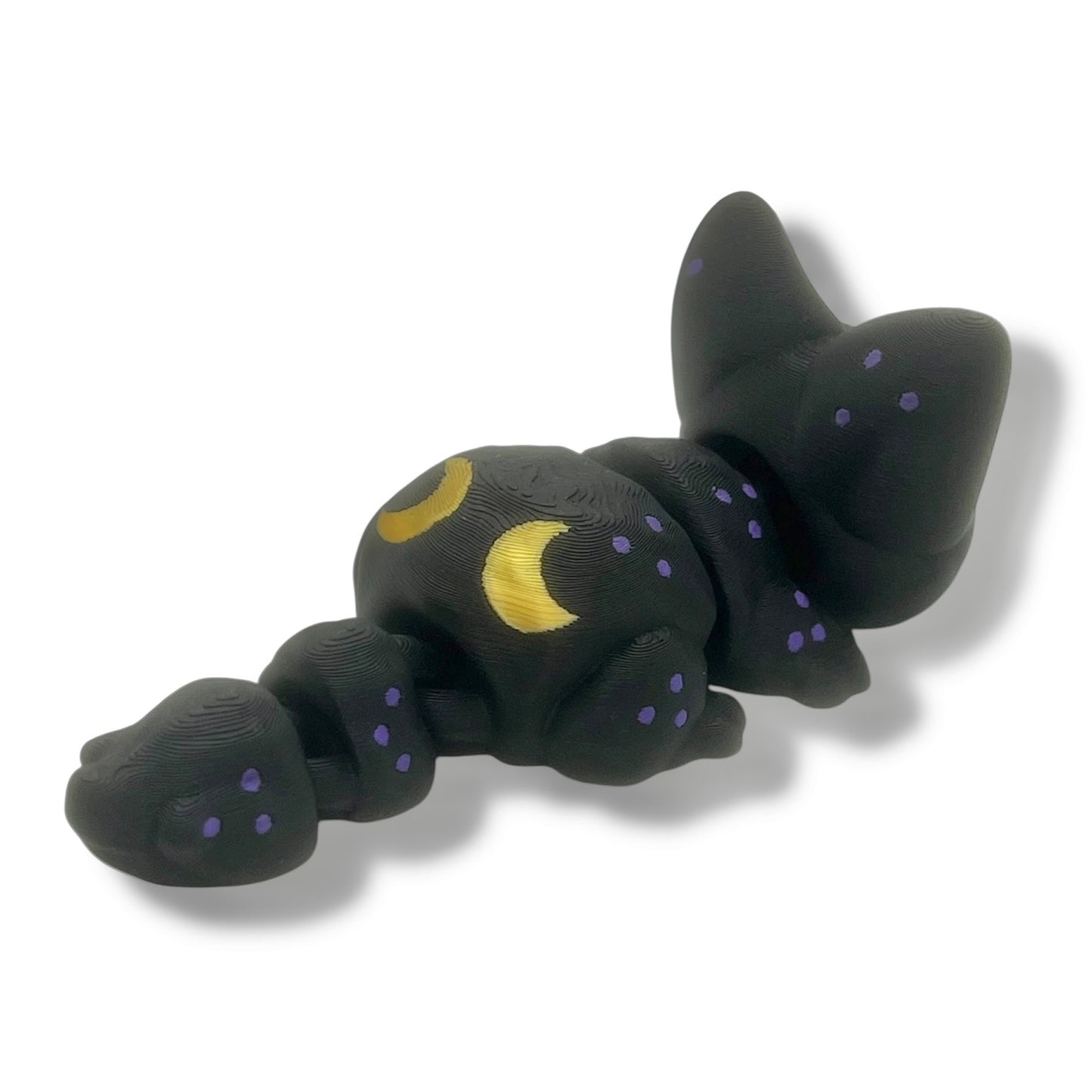 Beautiful 5" Moon Cat - 3d Printed Articulated Decor