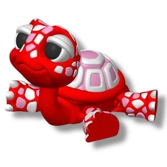 Adorable 3d Printed Standing Baby Turtle - Articulated 3d Printed Cartoon Style Decor Gift