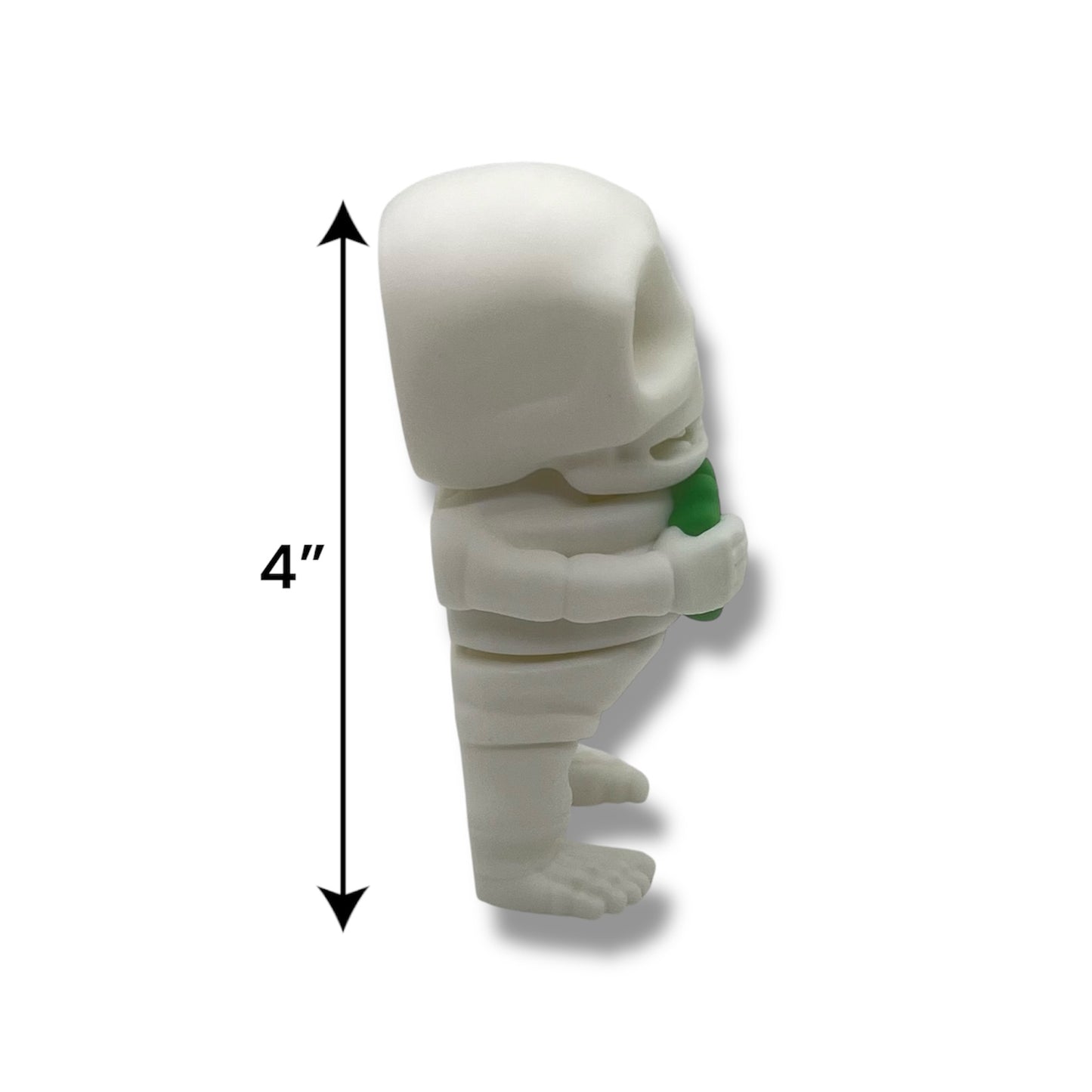 4" Skeleton Holding a 4 Leaf Clover - Articulated High-Quality 3D Printed Animal Figurine