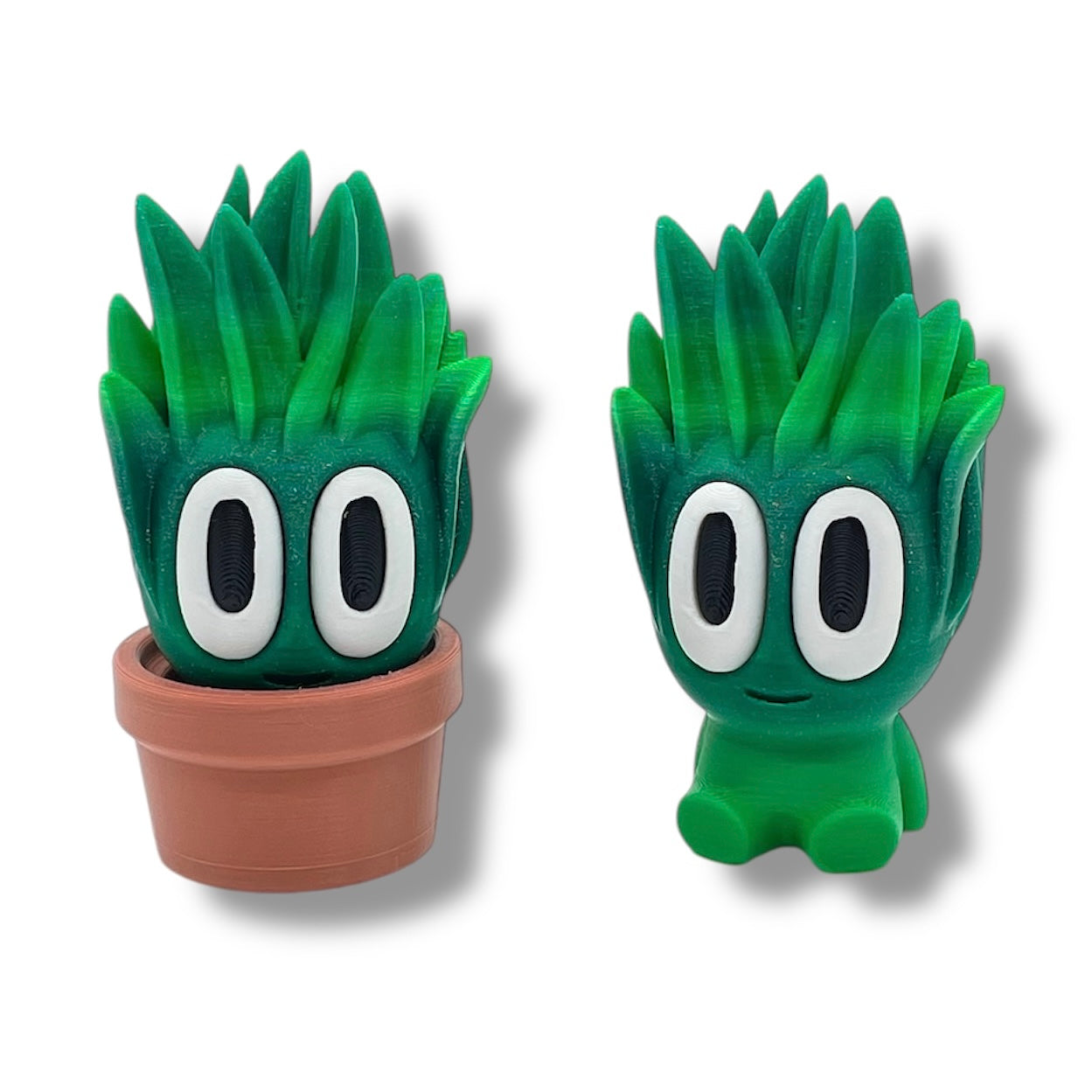 Charming Blob Plants in Unique Pots - 3d Printed Enchanting Figurine Decor
