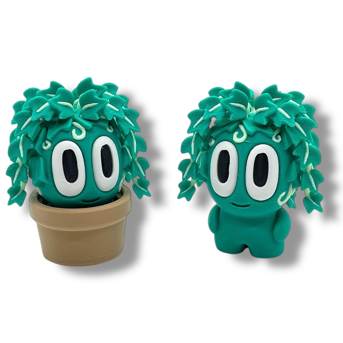 Charming Blob Plants in Unique Pots - 3d Printed Enchanting Figurine Decor