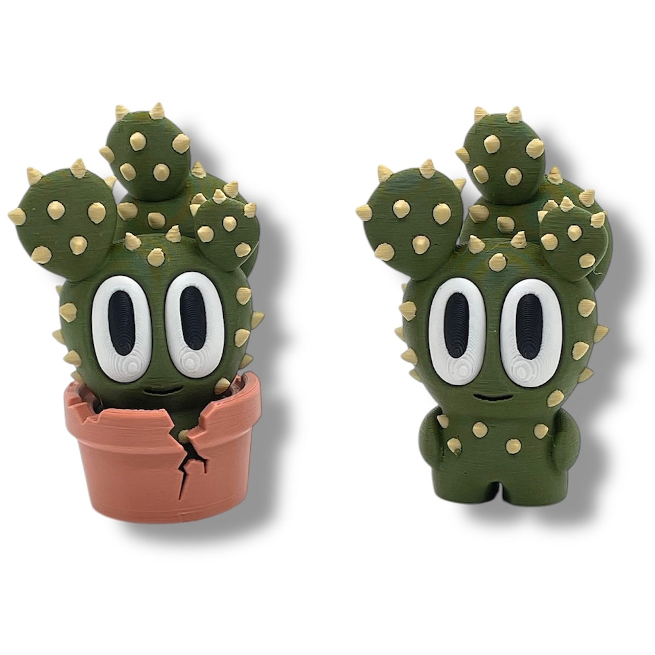 Charming Blob Plants in Unique Pots - 3d Printed Enchanting Figurine Decor