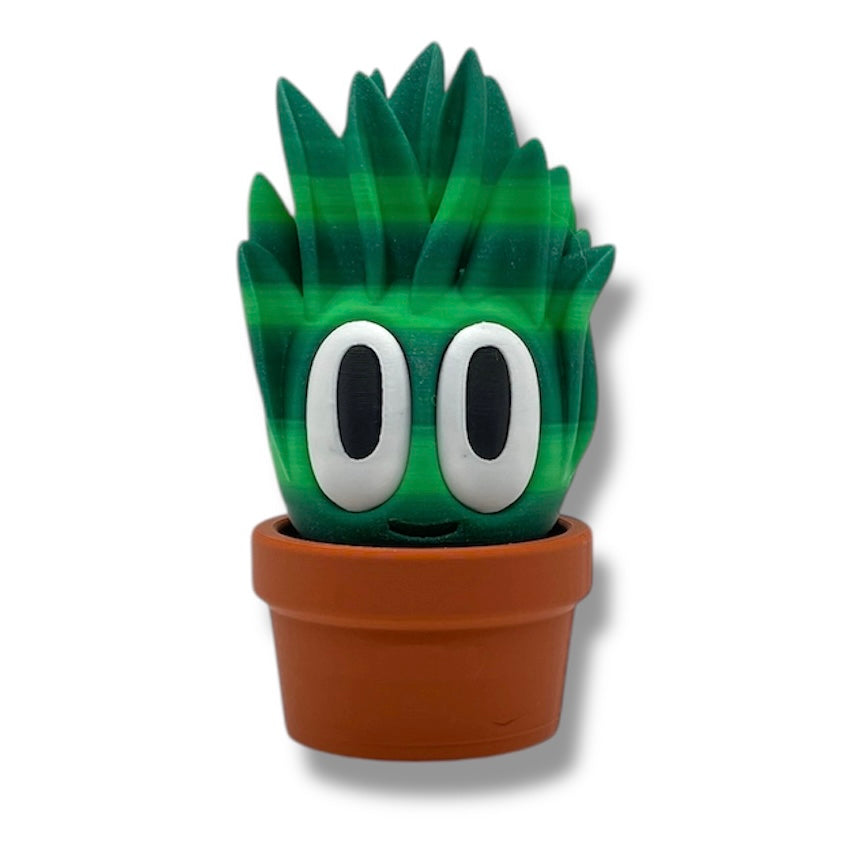 Charming Blob Plants in Unique Pots - 3d Printed Enchanting Figurine Decor