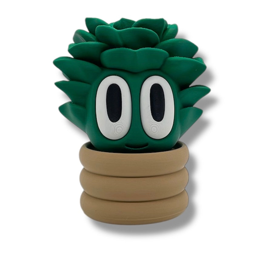 Charming Blob Plants in Unique Pots - 3d Printed Enchanting Figurine Decor
