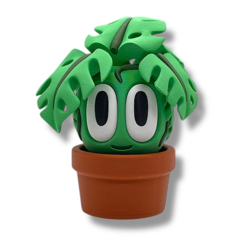 Charming Blob Plants in Unique Pots - 3d Printed Enchanting Figurine Decor