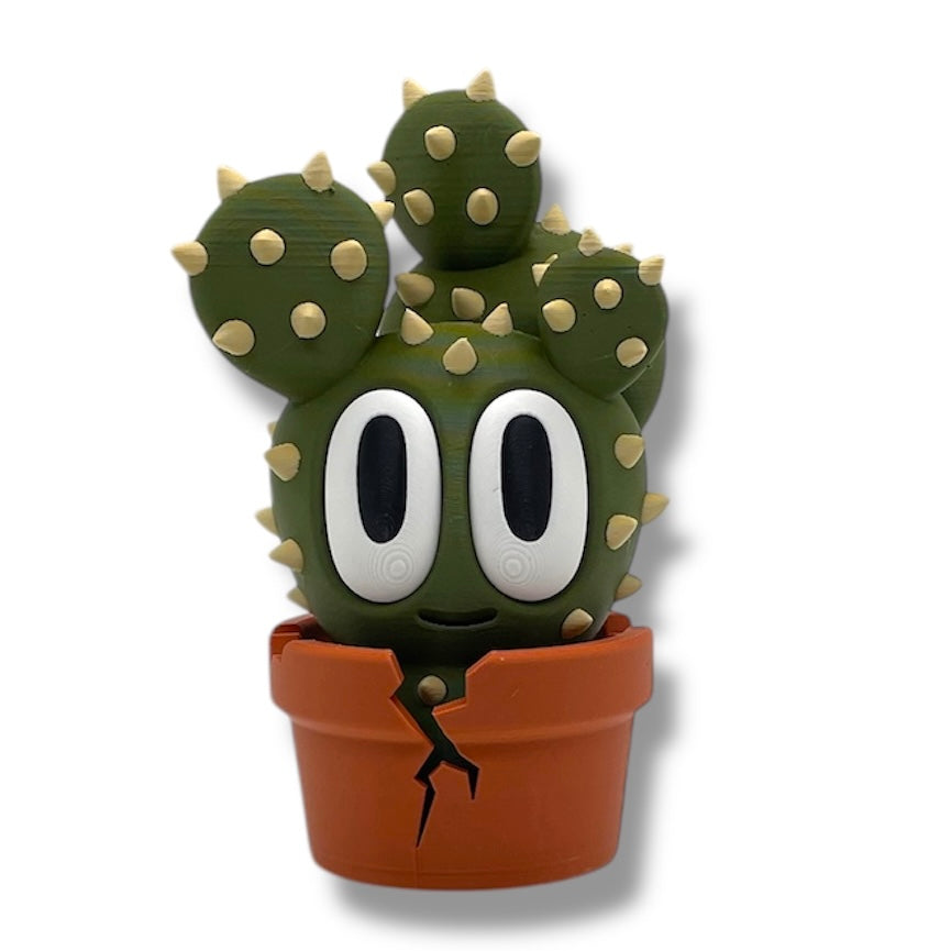 Charming Blob Plants in Unique Pots - 3d Printed Enchanting Figurine Decor