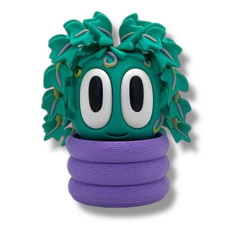 Charming Blob Plants in Unique Pots - 3d Printed Enchanting Figurine Decor