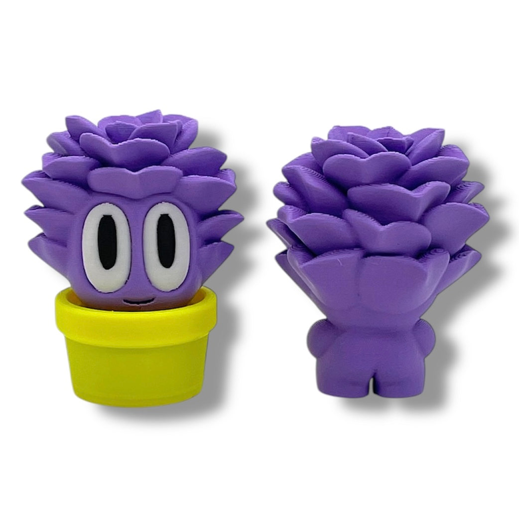 Charming Blob Plants in Unique Pots - 3d Printed Enchanting Figurine Decor