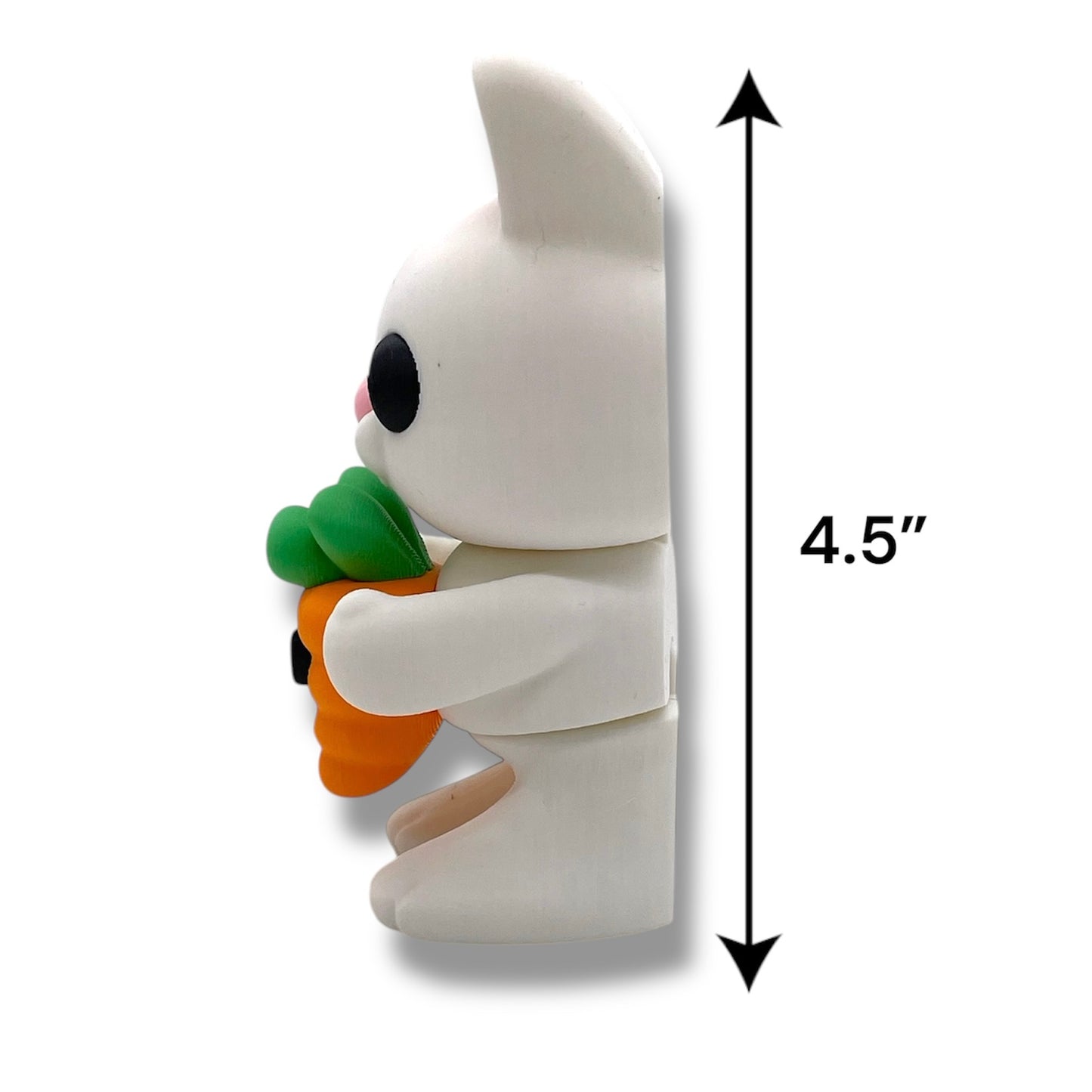 4.5" Adorable Easter Rabbit w/ Accessories Set - 3d Printed Articulated Easter Decor