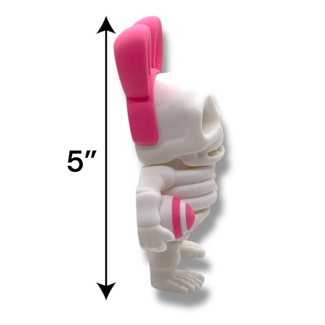 5" Bunny Ear Skeleton Holding an Easter Egg - Articulated High-Quality 3D Printed Animal Figurine