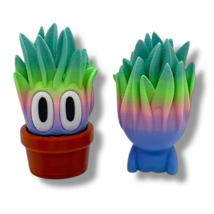 Charming Blob Plants in Unique Pots - 3d Printed Enchanting Figurine Decor