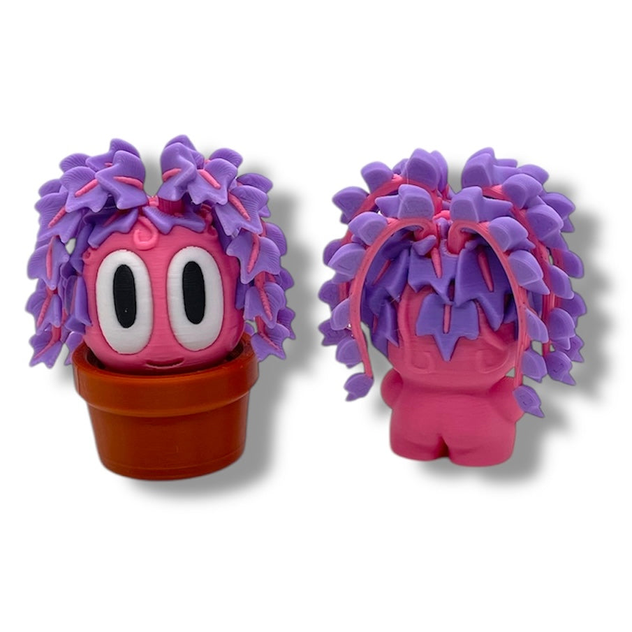 Charming Blob Plants in Unique Pots - 3d Printed Enchanting Figurine Decor