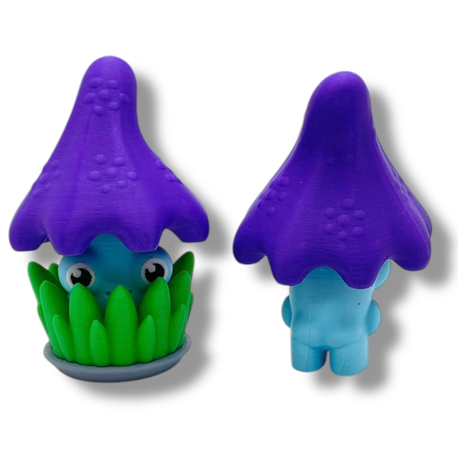 Charming Fungi's Mushrooms in Unique Pots - 3d Printed Enchanting Figurine Decor