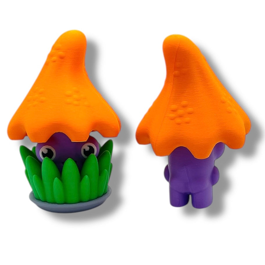 Charming Fungi's Mushrooms in Unique Pots - 3d Printed Enchanting Figurine Decor