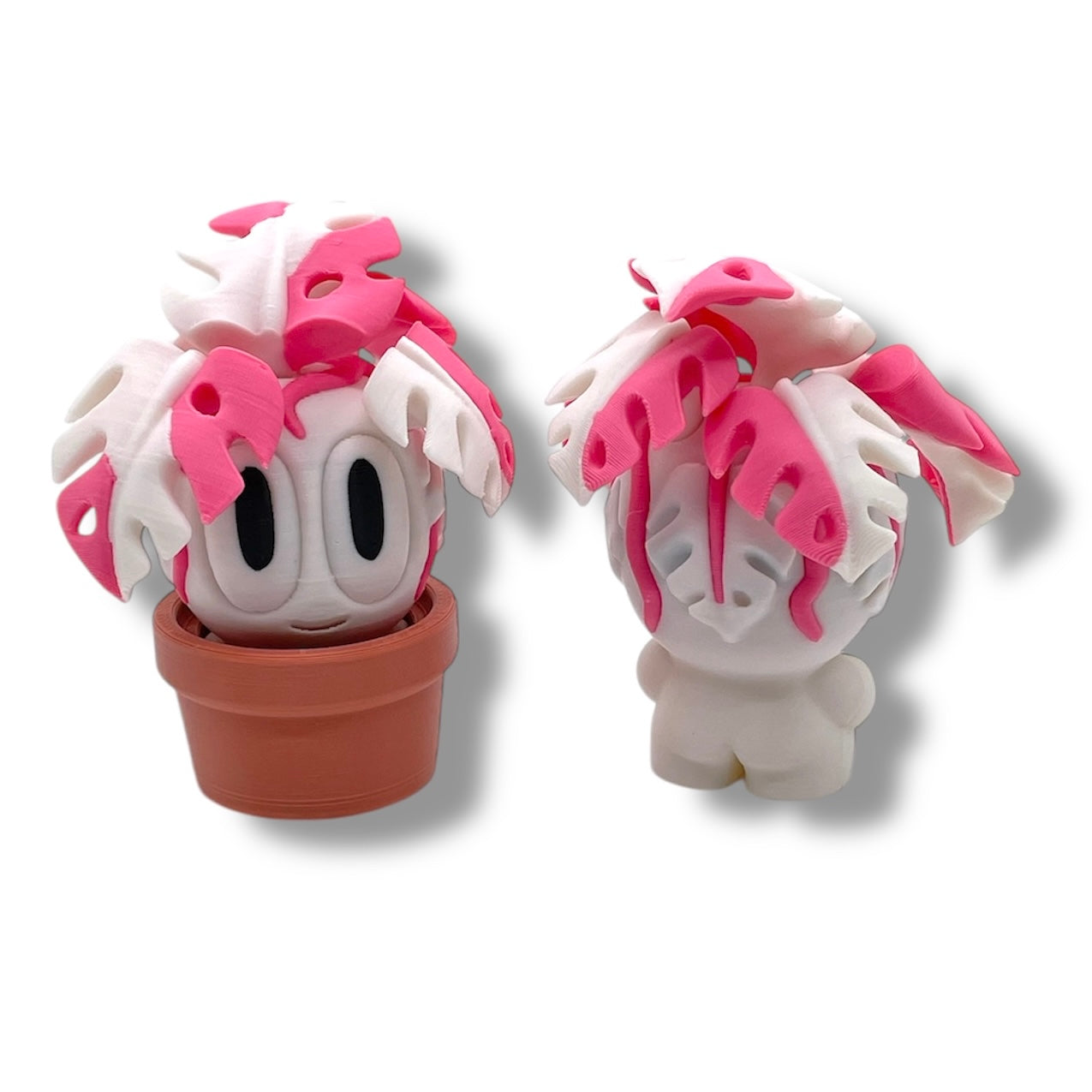 Charming Blob Plants in Unique Pots - 3d Printed Enchanting Figurine Decor