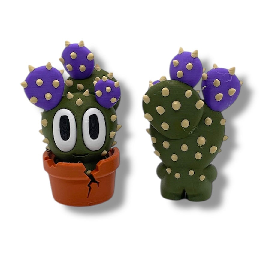 Charming Blob Plants in Unique Pots - 3d Printed Enchanting Figurine Decor
