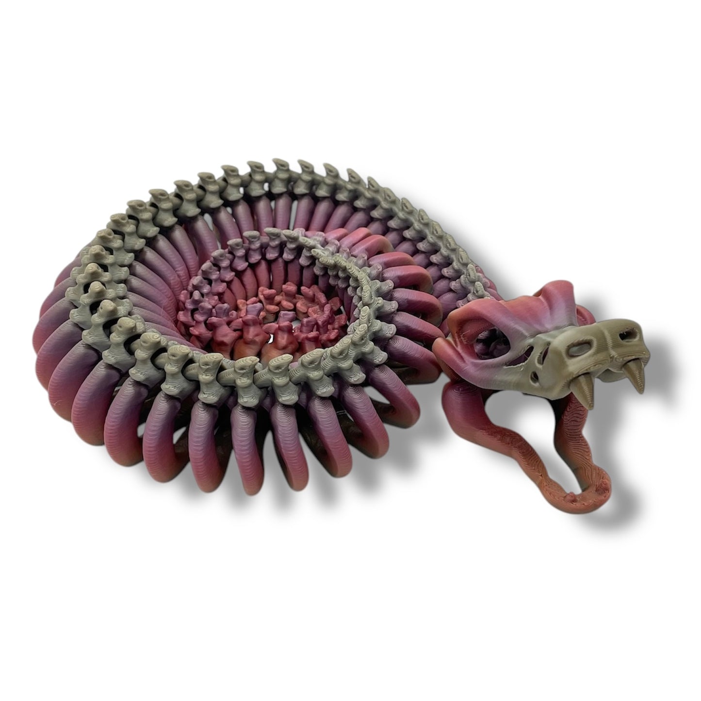 Amazing 22" Snake Skeleton Sneaky Snek - 3d Printed Fully Articulated Decor