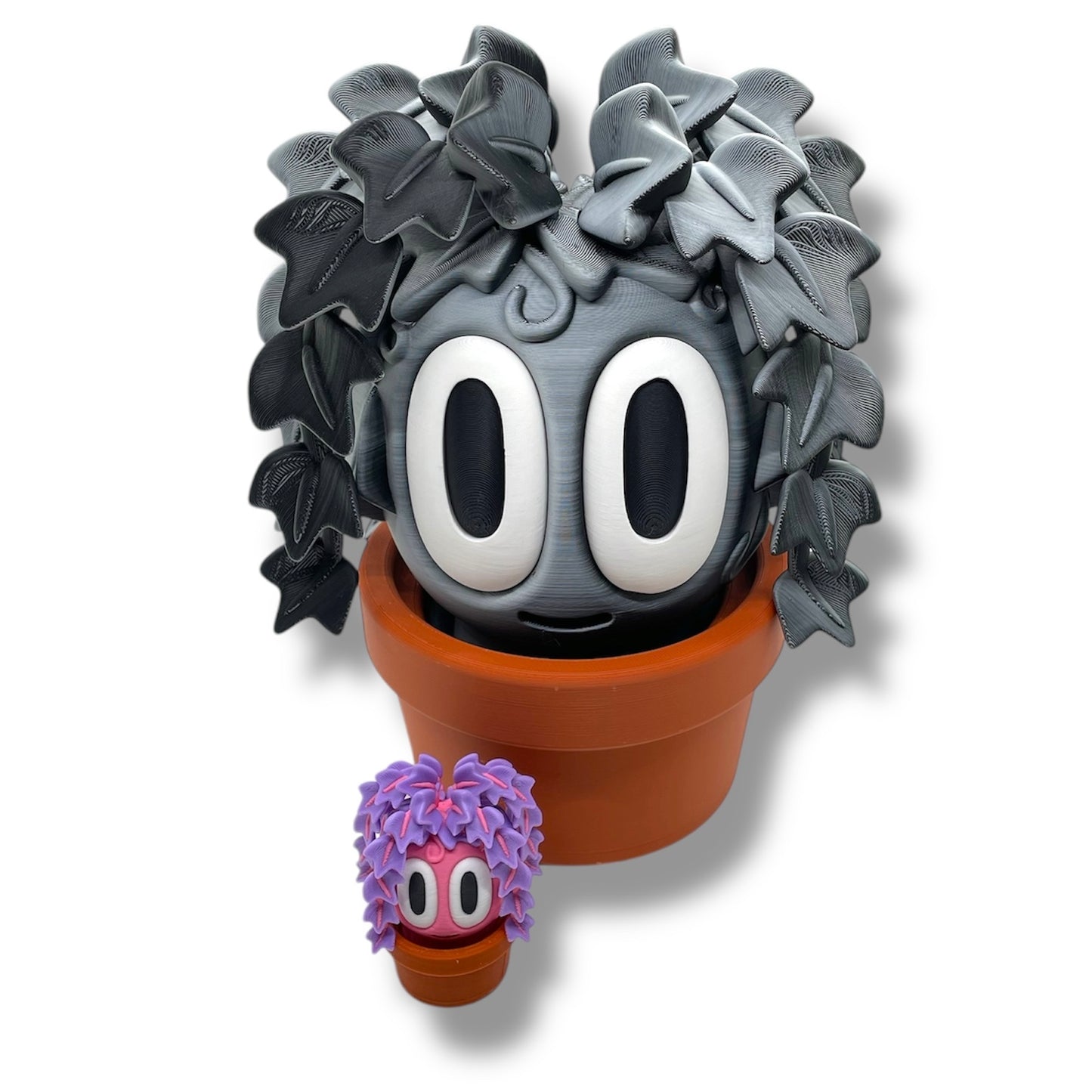 Charming Blob Plants in Unique Pots - 3d Printed Enchanting Figurine Decor