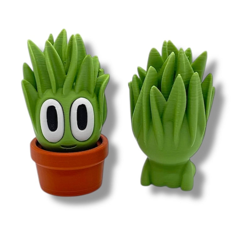Charming Blob Plants in Unique Pots - 3d Printed Enchanting Figurine Decor