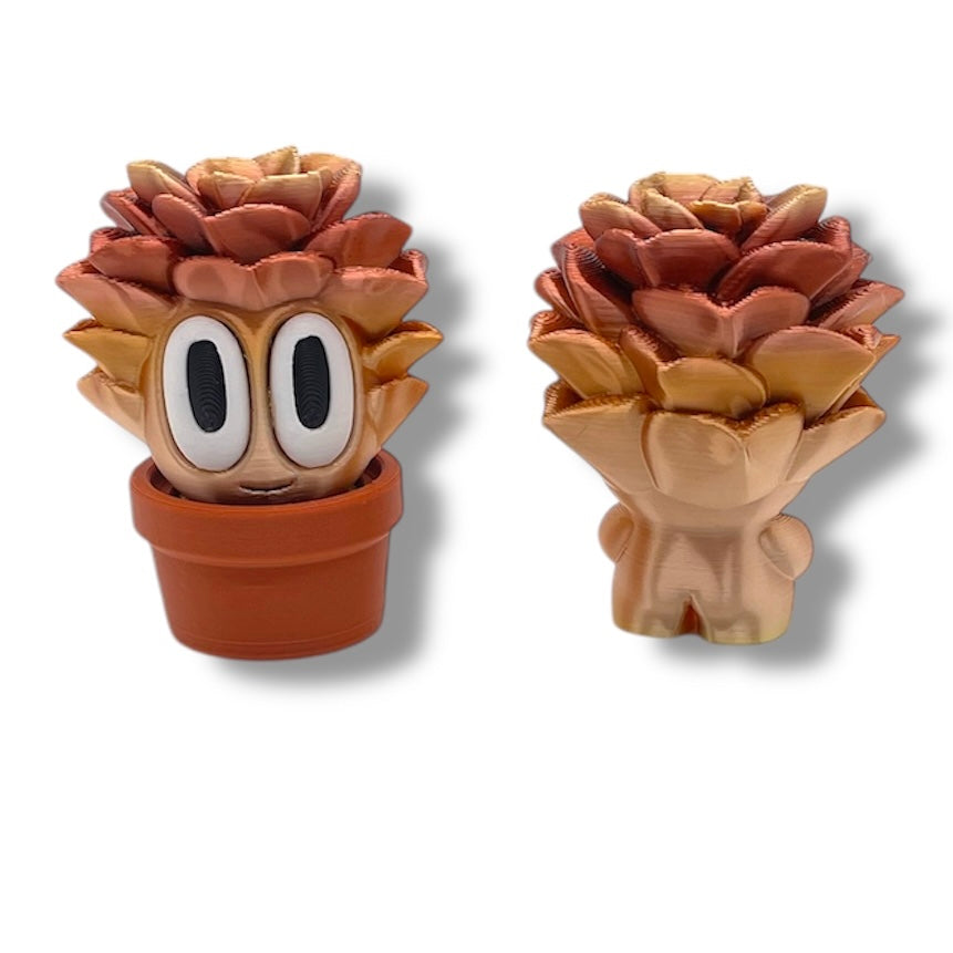 Charming Blob Plants in Unique Pots - 3d Printed Enchanting Figurine Decor