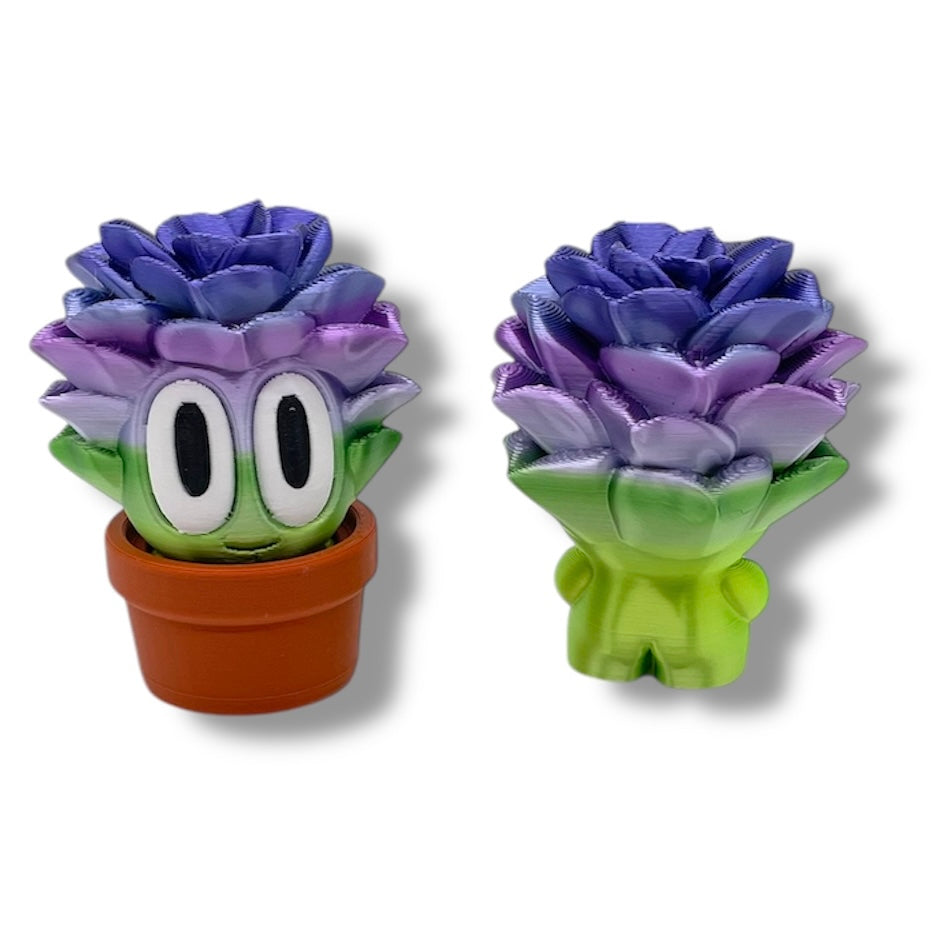 Charming Blob Plants in Unique Pots - 3d Printed Enchanting Figurine Decor
